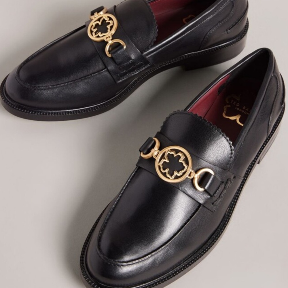 Ted Baker DRAYAN Magnolia Leather Loafer SZ 37.5